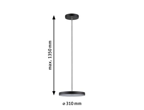 Lampa wisząca HILDOR LED SH ZIGBEE 3.0 DIM 17W 310mm 1000lm 2700K 230V czarny matowy / metal - 4