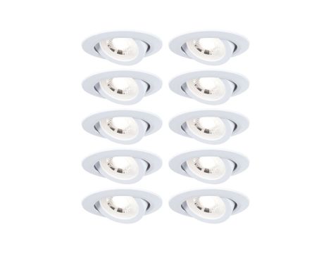 Oprawa do wbudowania EBL LED 3-STEP DIM zestaw 10x 4,8W 450lm 3000K IP20 230V biały matowy / tworzywo sztuczne
