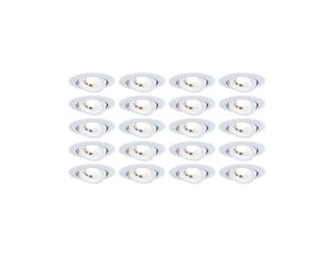 Oprawa do wbudowania EBL LED 3-STEP DIM zestaw 20x 4,8W 450lm 3000K IP20 230V biały matowy / tworzywo sztuczne