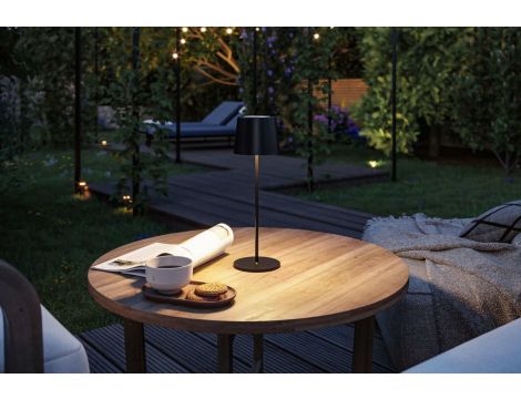 Lampka stołowa akumulatorowa GILO LED DIM USB-C 2.8W 240lm 2700K IP44 czarny mat / metal tworzywo sztuczne - 4