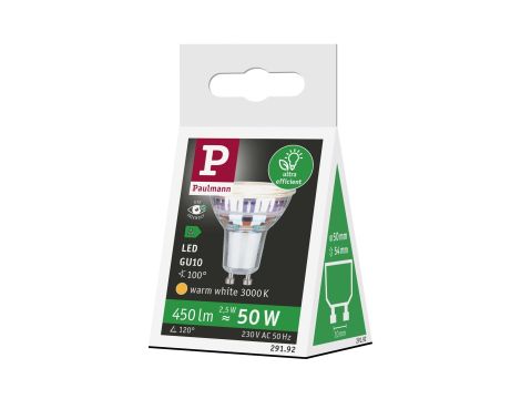Źródło światła LED GU10 ECO LINE 2.5W 450lm 3000K 230V srebrny / szkło - 5