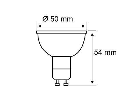 Źródło światła LED GU10 ECO LINE 2.5W 450lm 4000K 230V srebrny / szkło - 6