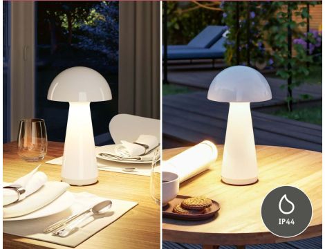 Lampka stołowa akumulatorowa ONZO LED 3-STEP DIM USB-C 2.6W 240lm 2700K IP44 biały połysk / tworzywo sztuczne - 8