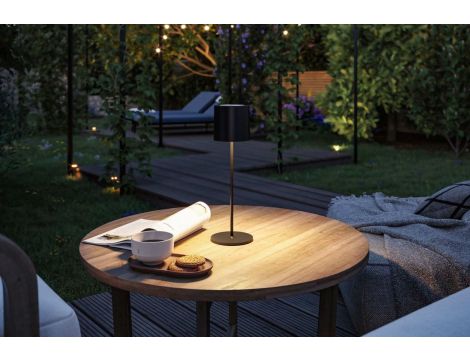 Lampka stołowa akumulatorowa TUNI LED DIM USB-C 2.8W 240lm 2700K IP44 czarny matowy / tworzywo sztuczne - 6