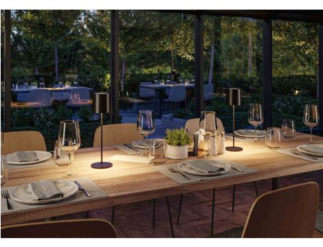 Lampka stołowa akumulatorowa TUNI LED DIM USB-C 2.8W 240lm 2700K IP44 czarny matowy / tworzywo sztuczne - 8