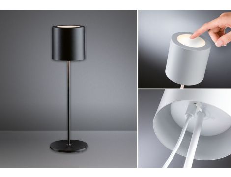 Lampka stołowa akumulatorowa TUNI LED DIM USB-C 2.8W 240lm 2700K IP44 czarny matowy / tworzywo sztuczne - 9