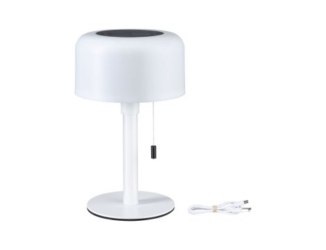 Lampka stołowa solarna BARTJA LED 3-STEP DIM USB-C 1.6W 160lm 2700K IP44 biały / tworzywo sztuczne - 2