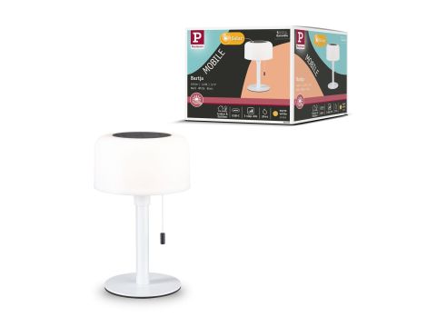 Lampka stołowa solarna BARTJA LED 3-STEP DIM USB-C 1.6W 160lm 2700K IP44 biały / tworzywo sztuczne - 11