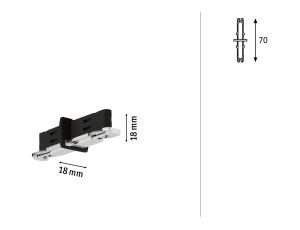 Rozłącznik szynowy izolator URail system czarny matowy / metal - image 2