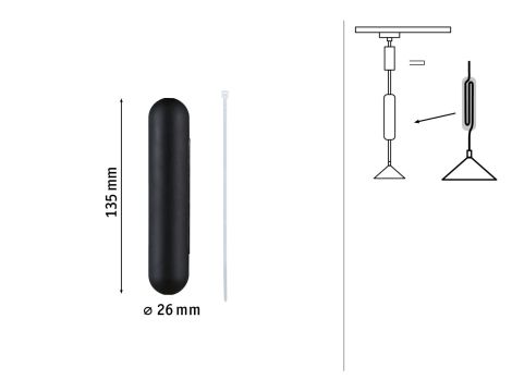 Adapter wahadłowy systemu URail czarny mat / tworzywo sztuczne - 4
