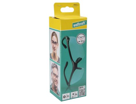 Korekcyjne okulary ochronne +2,5  Wolfcraft ,CE - 3