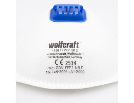Maska ochronna z zaworem Wolfcraft - FFP2 V [15 szt.] - 4