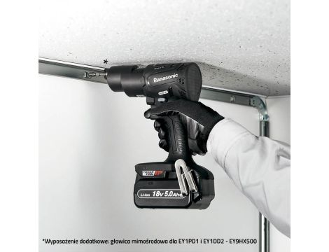 Zakrętarka udarowa 18V Panasonic EY1PD1 + ładowarka + 2 x aku 18 V / 5,0 Ah + systainer - 5