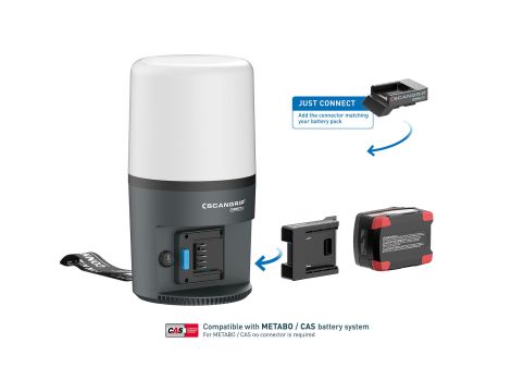 Nieoślepiająca akumulatorowa lampa robocza 360 stopni 6000 lm AREA 6 CONNECT 03.6108C - 11