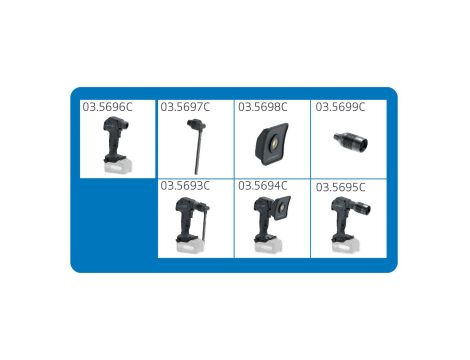Akumulatorowa lampa robocza z wieloma wymiennymi głowicami MULTILIGHT BODY 03.5696C - 13