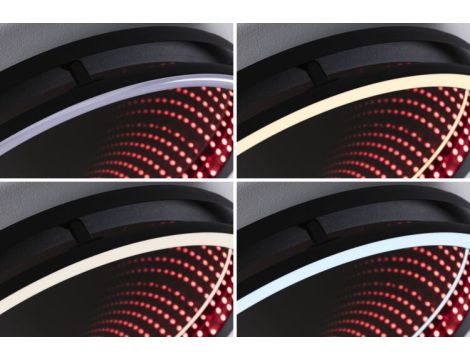 Plafoniera SPACEGLOW ONE LED 3D DIM RGB rainbow 38W 3900lm 3000-6500K pilot  230V czarny matowy / metal - 7