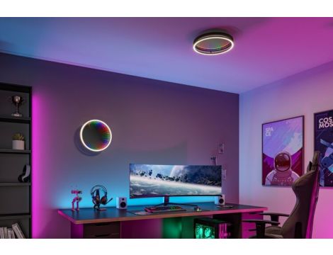 Plafoniera SPACEGLOW ONE LED 3D DIM RGB rainbow 38W 3900lm 3000-6500K pilot  230V czarny matowy / metal - 9