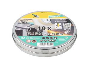 Tarcza korundowa 125X1 do cięcia stali nierdzewnej 10 sztuk. WOLFCRAFT - image 2