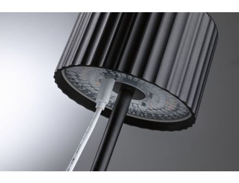 Lampka stołowa solarna ELSE LED DIM USB-C 3.7W 250lm 2700K IP44 czarny / aluminium - 9