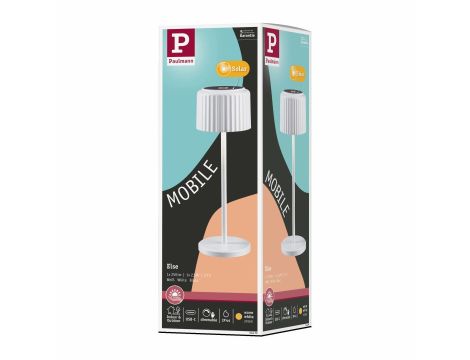 Lampka stołowa solarna ELSE LED DIM USB-C 3.7W 250lm 2700K IP44 biały / aluminium - 16