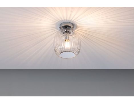 Lampa sufitowa łazienkowa RUYA E14 max.20W IP44 230V chrom / szkło - 3