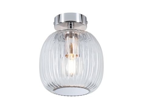 Lampa sufitowa łazienkowa RUYA E14 max.20W IP44 230V chrom / szkło - 2