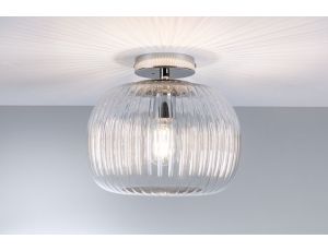 Lampa sufitowa łazienkowa RUYA E27 max.60W IP44 230V chrom / szkło