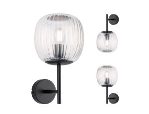 Kinkiet ścienny łazienkowy RUYA E14 max.20W IP44 230V czarny mat / szkło - image 2