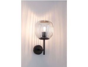 Kinkiet ścienny łazienkowy RUYA E14 max.20W IP44 230V czarny mat / szkło