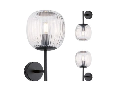 Kinkiet ścienny łazienkowy RUYA E14 max.20W IP44 230V czarny mat / szkło - 2