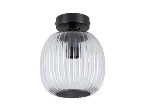 Lampa sufitowa łazienkowa RUYA E14 max.20W IP44 230V czarny matowy / szkło - 2