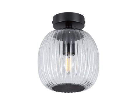 Lampa sufitowa łazienkowa RUYA E14 max.20W IP44 230V czarny matowy / szkło - 3