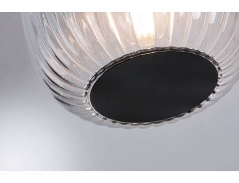 Lampa sufitowa łazienkowa RUYA E14 max.20W IP44 230V czarny matowy / szkło - 4