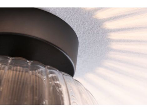 Lampa sufitowa łazienkowa RUYA E14 max.20W IP44 230V czarny matowy / szkło - 5