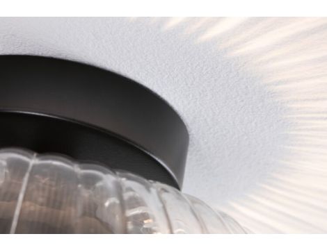 Lampa sufitowa łazienkowa RUYA E27 max.60W IP44 230V czarny matowy / szkło - 7