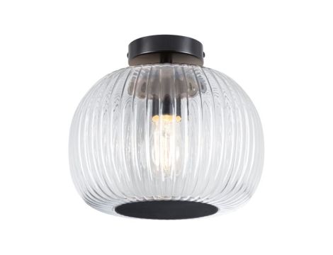 Lampa sufitowa łazienkowa RUYA E27 max.60W IP44 230V czarny matowy / szkło - 2