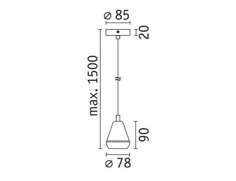 Oprawa wisząca LUIA GU10 max.10W IP44 230V czarny / metal - 10