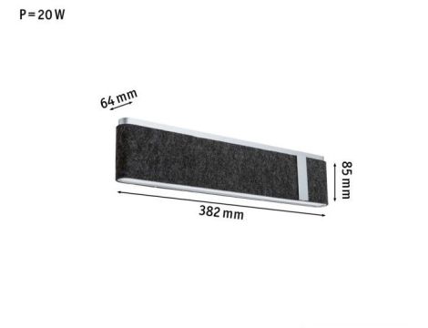 Kinkiet ścienny JAGUN LED 3-STEP DIM 18W 2700K 1250lm 230V antracyt / metal / filc - 8