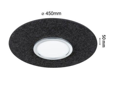 Plafoniera sufitowa TULGA LED 3-STEP DIM 32,5W 450mm 2000lm 2700K 230V antracyt / metal/ filc - 11