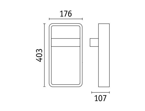Oprawa elewacyjna REANA LED 2x3W IHF 3000K 2x130lm IP44 230V antracyt / metal - 9