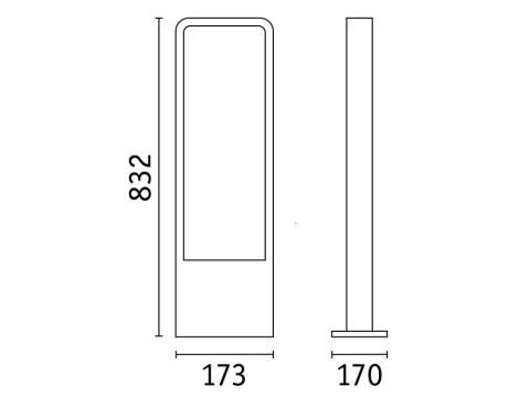 Oprawa ogrodowa REANA LED 8W 3000K 480lm 832mm IP44 230V antracyt / metal - 8