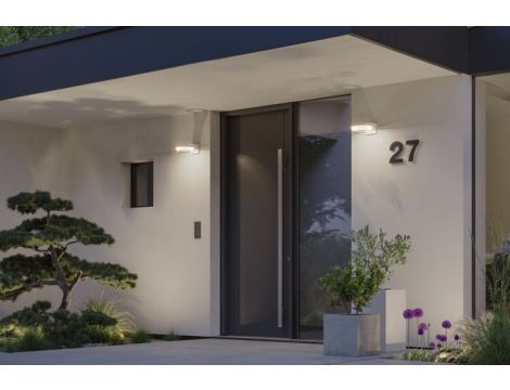 Oprawa elewacyjna CAPERA LED 8W 700lm 3000K czujnik ruchu i zmierzchu IP44 230V biały / aluminium - 7