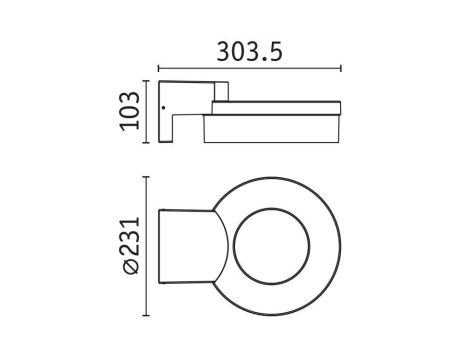Oprawa elewacyjna CAPERA LED 8W 700lm 3000K czujnik ruchu i zmierzchu IP44 230V biały / aluminium - 9