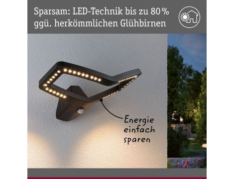 Oprawa elewacyjna ALARA LED RGBW+10W 450lm czujnik ruchu i zmierzchu IP44 230V antracyt / aluminium - 3