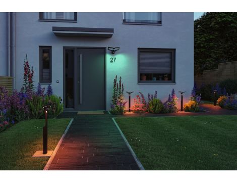 Oprawa ogrodowa ALARA LED RGBW+10W 450lm  665mm czujnik ruchu i zmierzchu IP44 230V antracyt / aluminium - 16