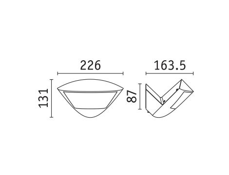 Oprawa elewacyjna SKYLA LED SH Zigbee10W 840lm 2200K-3000K czujnik ruchu i zmierzchu IP44 230V antracyt / aluminium - 11