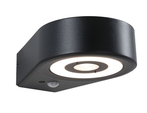 Oprawa elewacyjna SILMA LED 10W 450lm 3000K czujnik ruchu i zmierzchu IP44 230V antracyt / aluminium