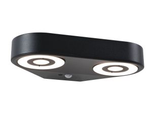 Oprawa elewacyjna SILMA LED 10W 2 450lm 3000K czujnik ruchu i zmierzchu IP44 230V antracyt / aluminium