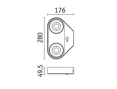 Oprawa elewacyjna SILMA LED 10W 2 450lm 3000K czujnik ruchu i zmierzchu IP44 230V antracyt / aluminium - 10