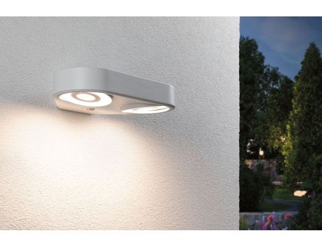 Oprawa elewacyjna SILMA LED 10W 2 450lm 3000K czujnik ruchu i zmierzchu IP44 230V biały / aluminium - 5